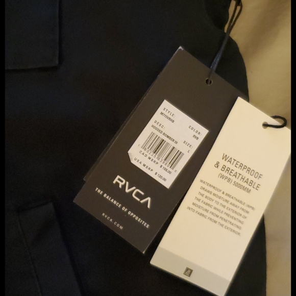 Mens Rvca Hooded Bomber Jacket - Picture 3 of 7